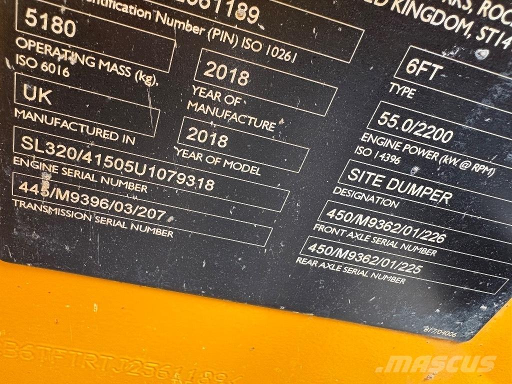 JCB 6T FT Minidumprar