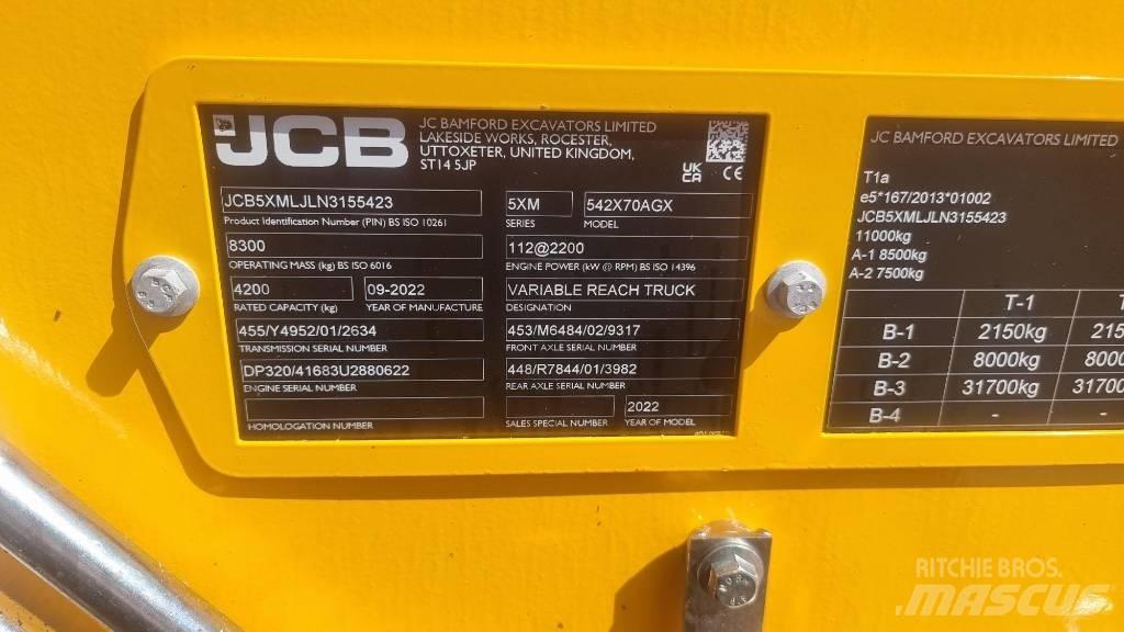 JCB 541-70 Agri Xtra Redskapsbärare för lantbruk