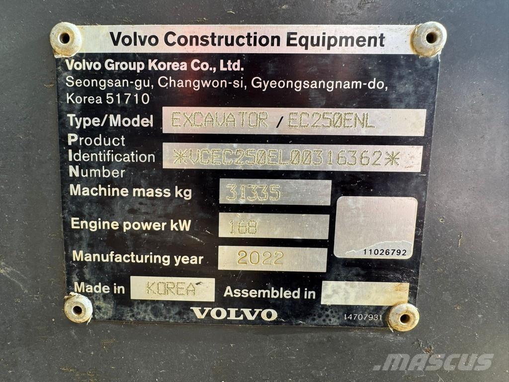 Volvo EC250ENL Bandgrävare