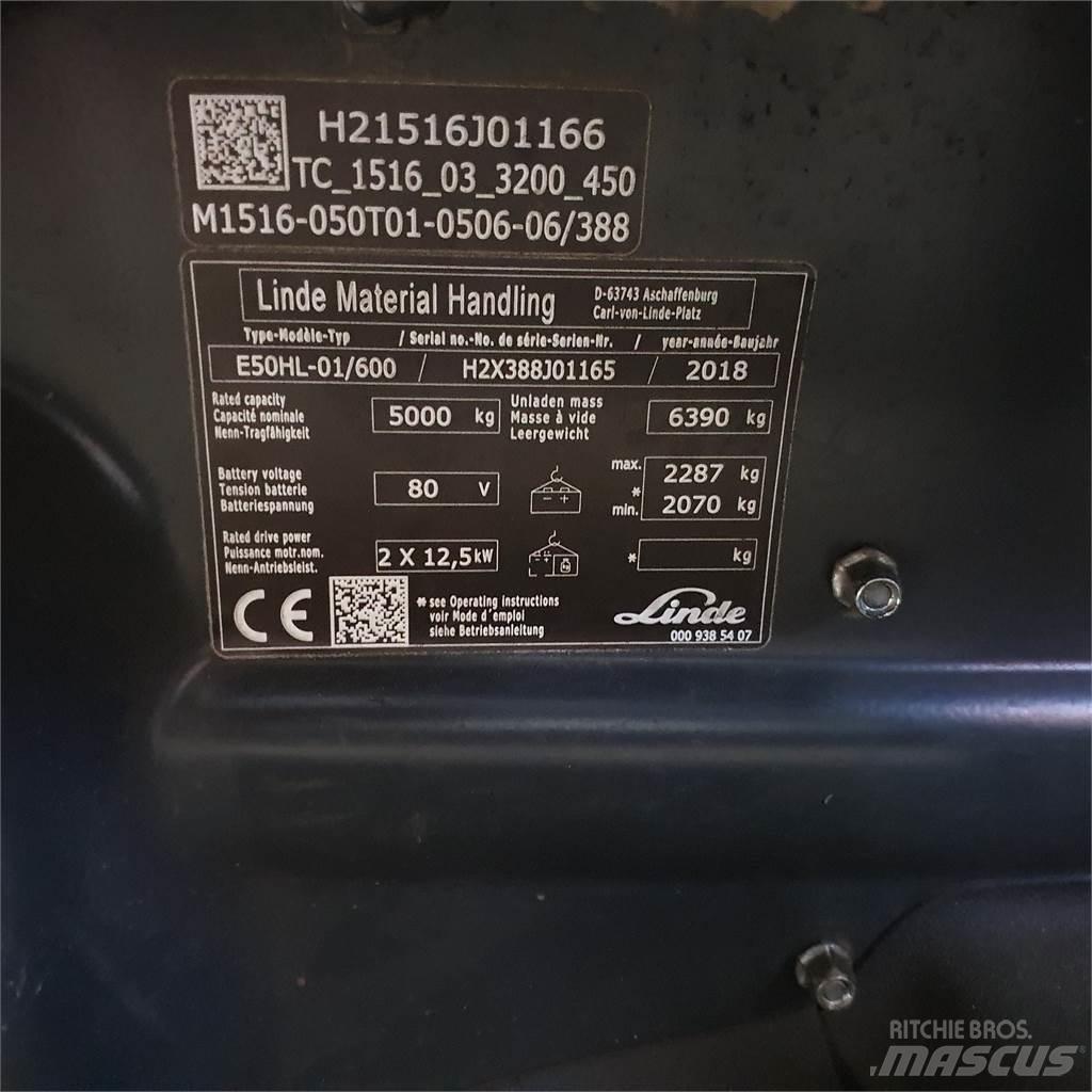 Linde E50/600HL Elmotviktstruckar