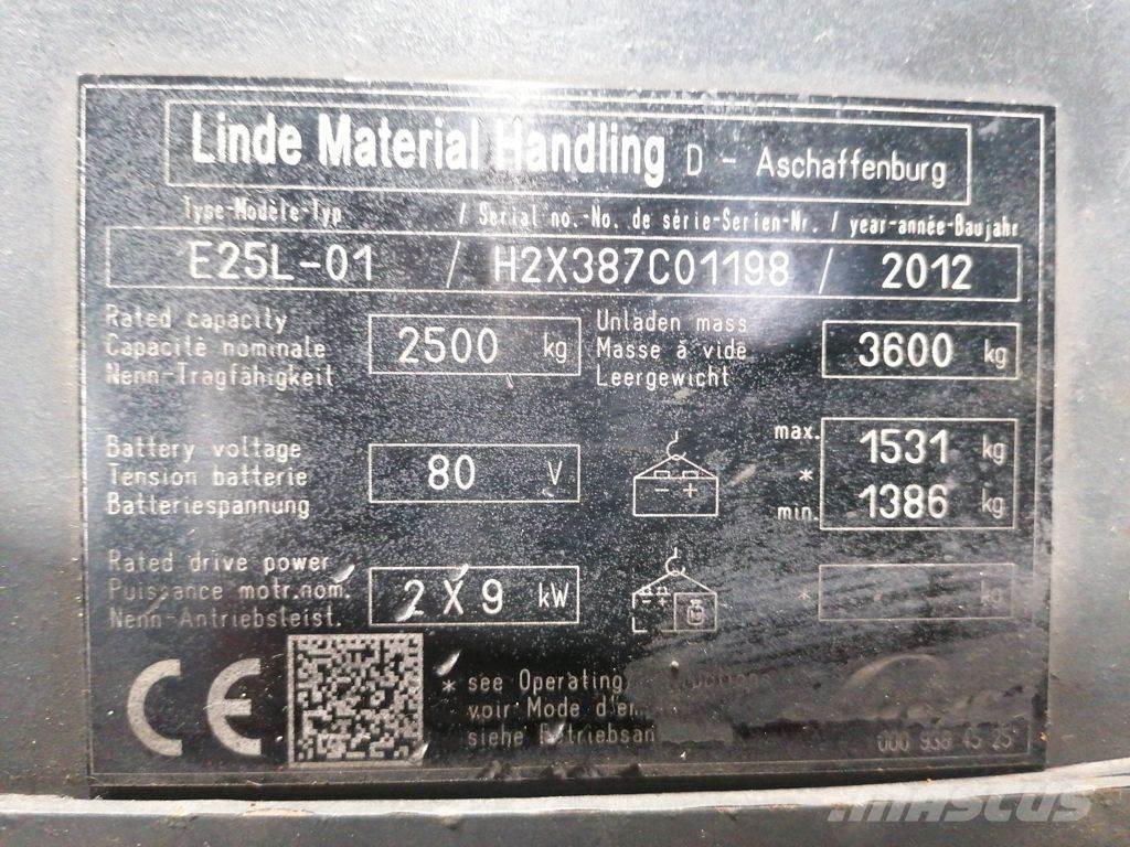 Linde E25L-01 Elmotviktstruckar
