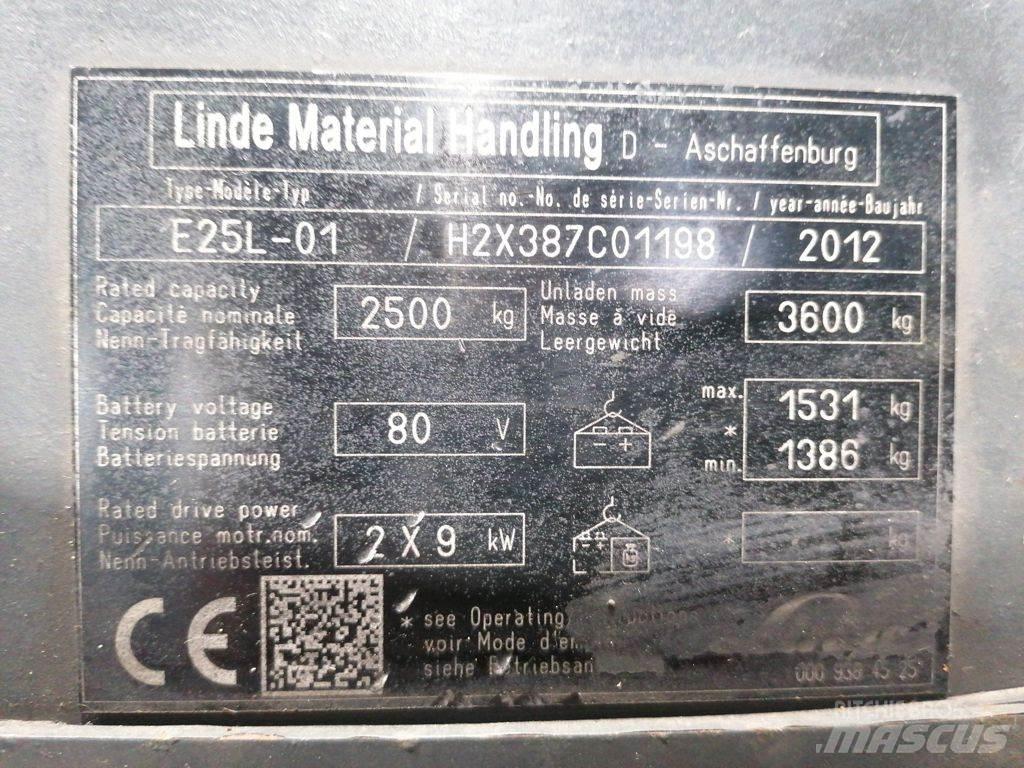 Linde E25L-01 Elmotviktstruckar