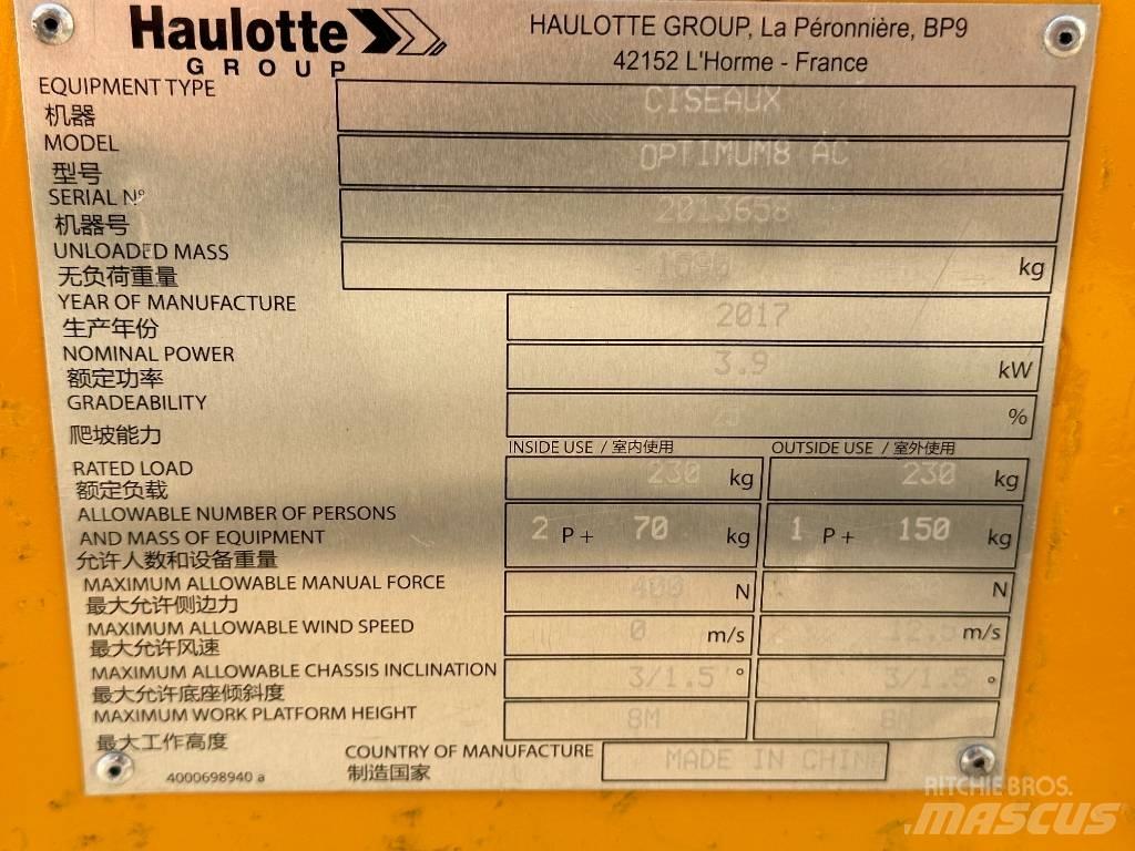 Haulotte OPTIMUM 8 Saxliftar