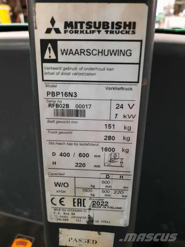 Mitsubishi PBP16N3 Låglyftare utan plattform