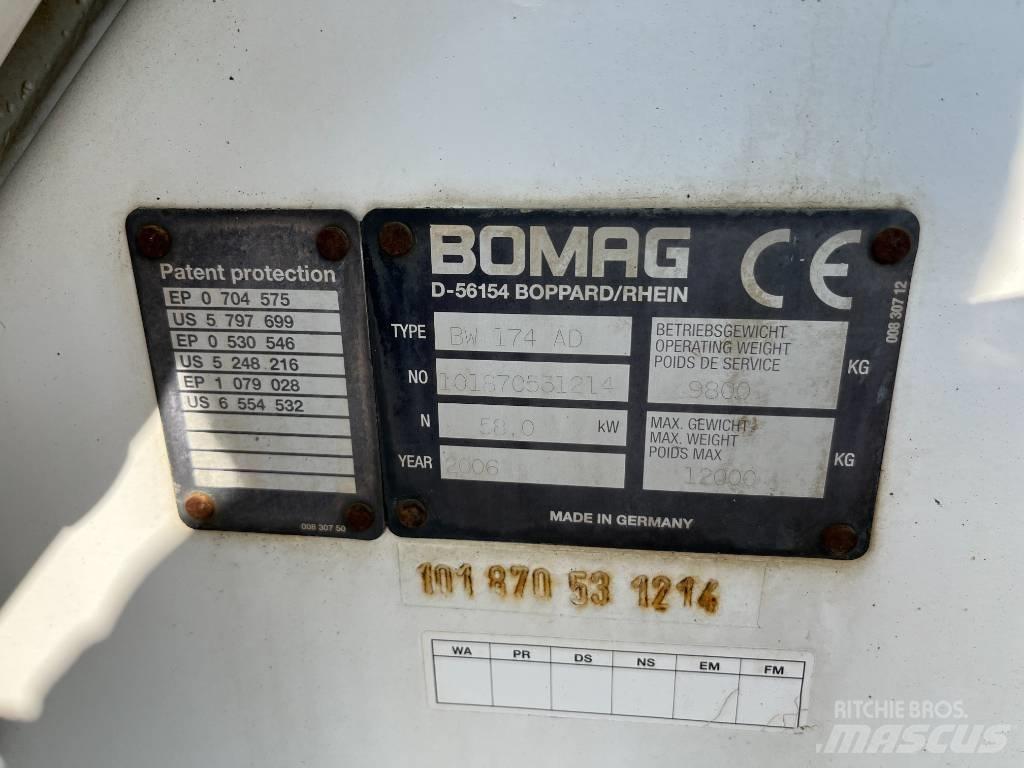 Bomag BW 174 AD Tvåvalsvältar