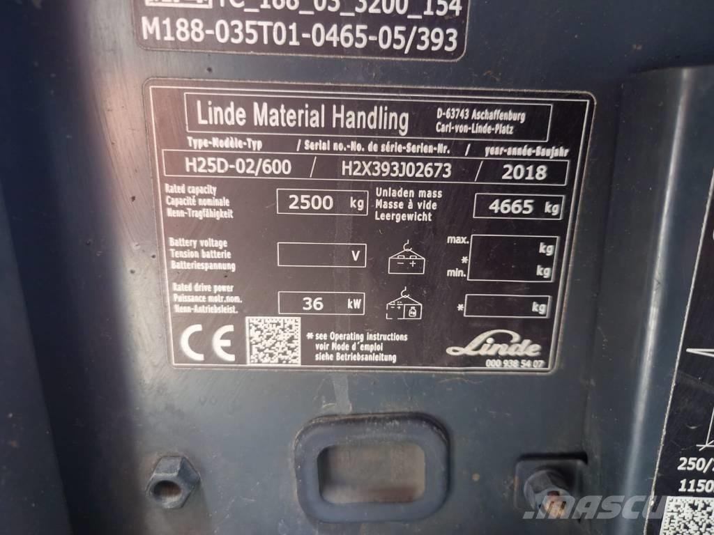 Linde H25/600D/393 Dieselmotviktstruckar