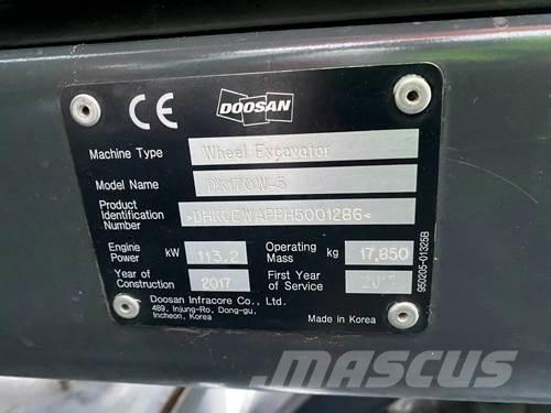 Doosan DX170W-5 Hjulgrävare