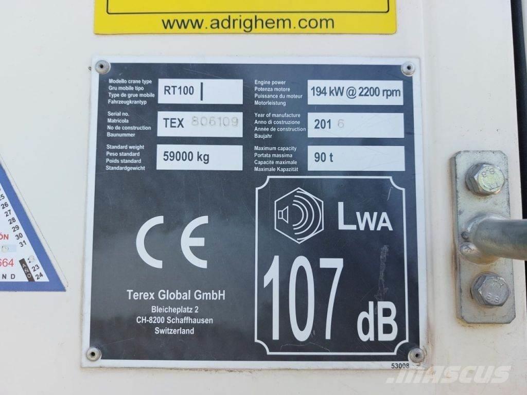 Terex RT100 Terrängkranar (Grov terräng)