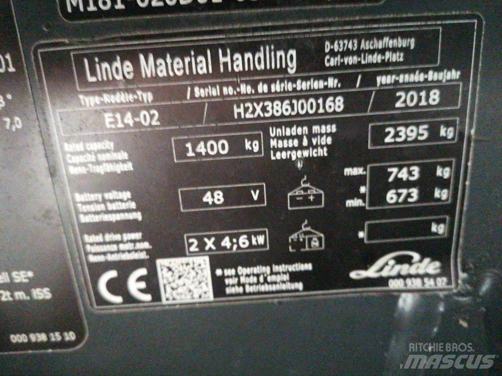 Linde E14-02 Elmotviktstruckar