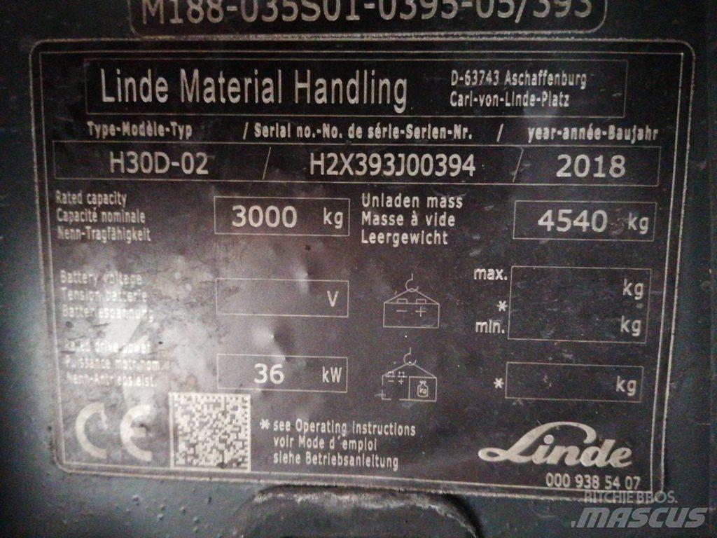 Linde H30D-02 Dieselmotviktstruckar