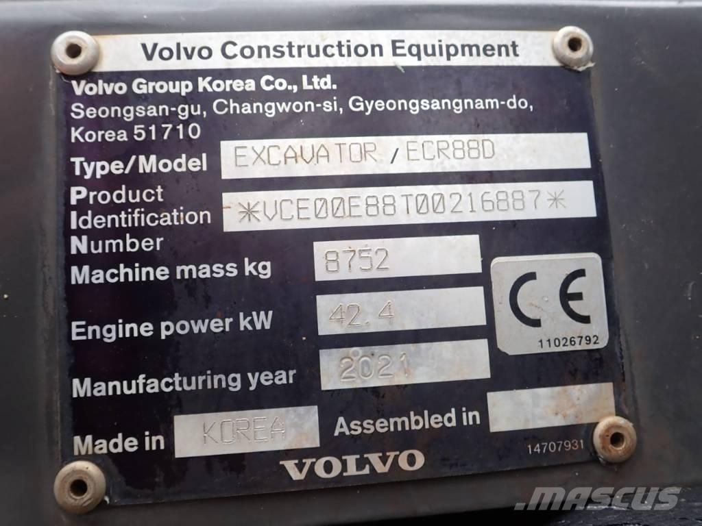 Volvo ECR 88 D Midigrävmaskiner 7t - 12t