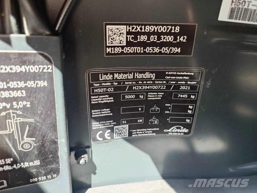 Linde H 50 T Gasolmotviktstruckar