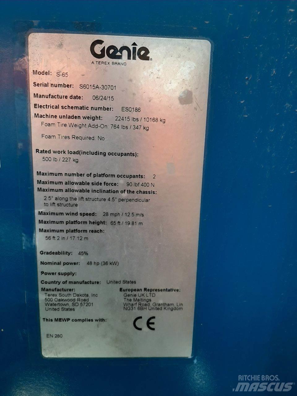 Genie S65 Teleskop bomliftar