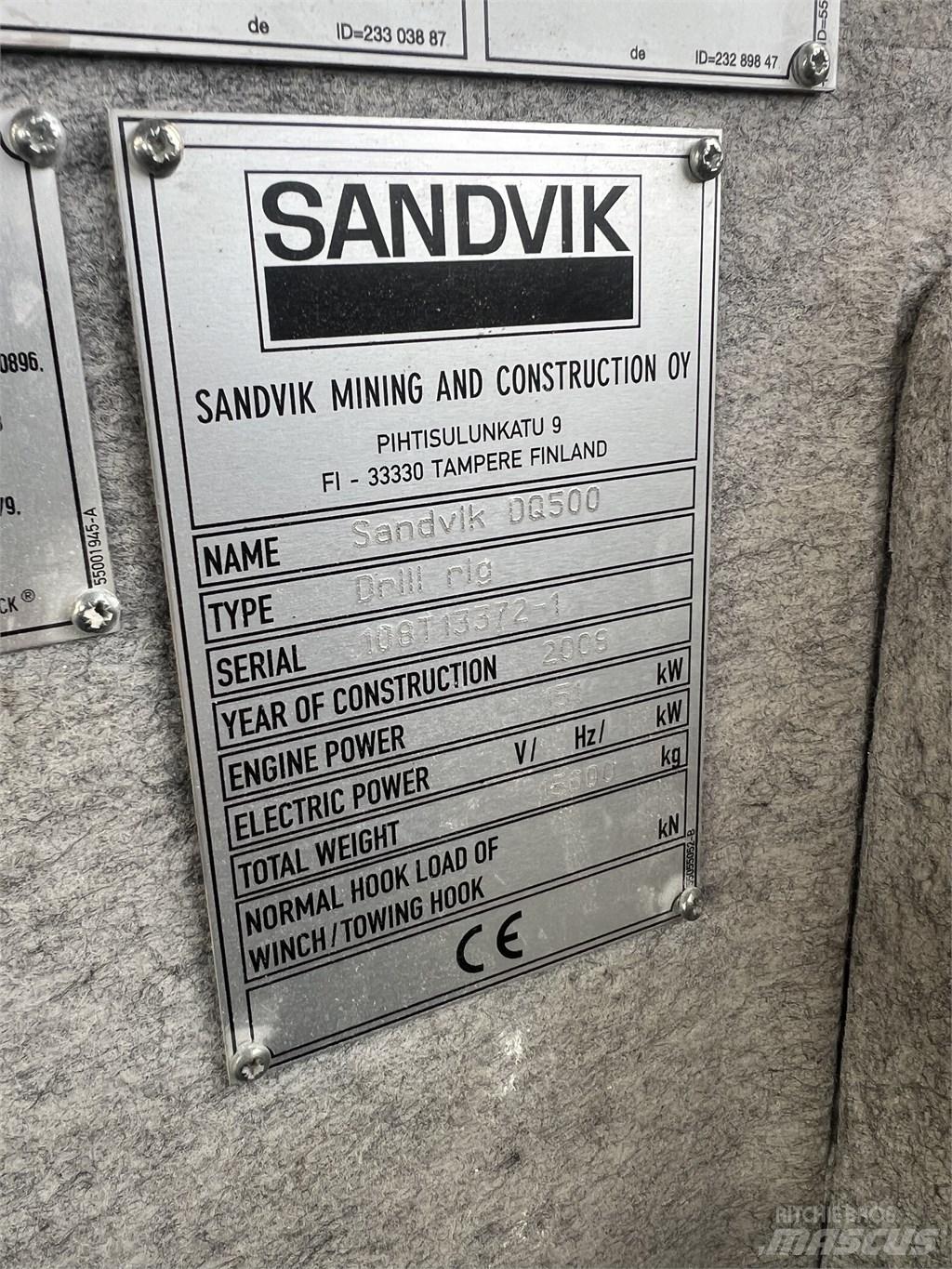 Sandvik DQ 500 Borrutrustning för ytborrning