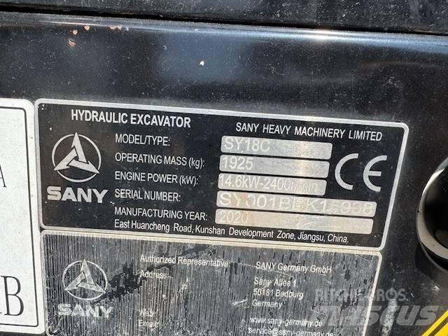 Sany SY 18 C Minigrävare < 7t