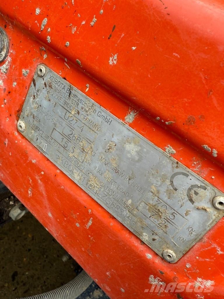 Kubota U 27-4 Minigrävare < 7t