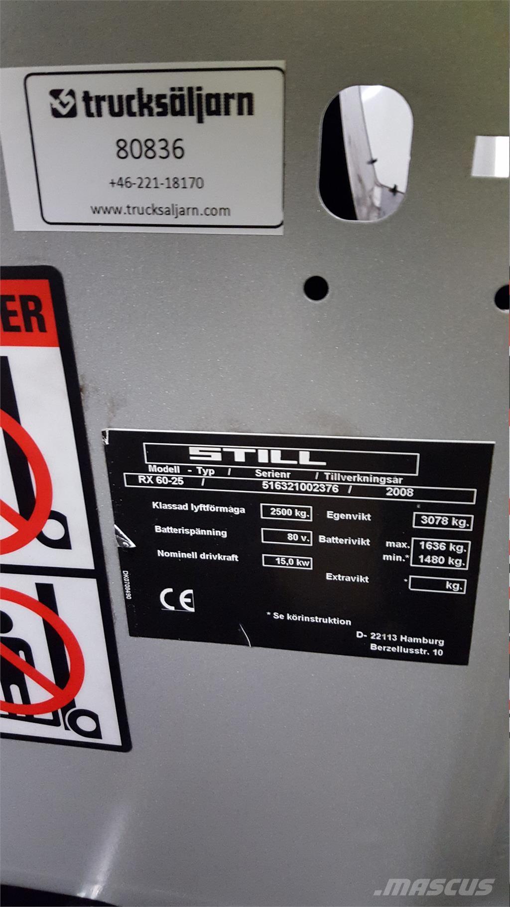 Still RX60-25 Elmotviktstruckar