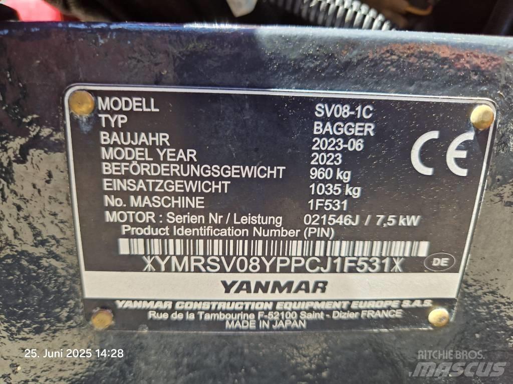 Yanmar SV 08-1 A Minigrävare < 7t