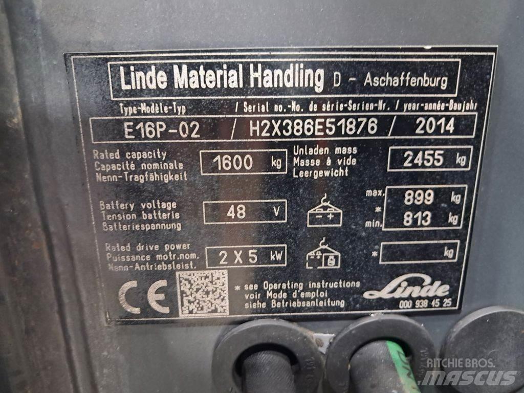 Linde E16P-02 Elmotviktstruckar