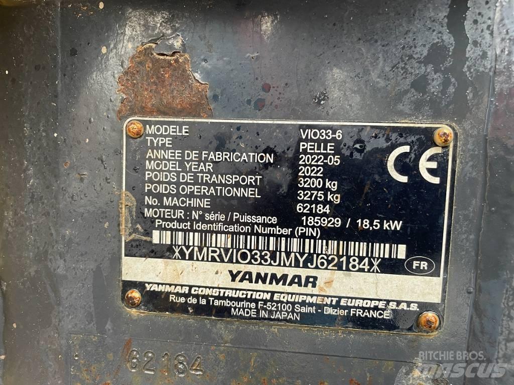 Yanmar Vio 33 U Minigrävare < 7t