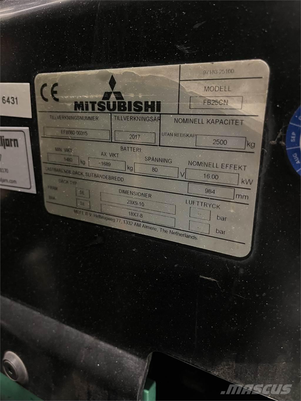 Mitsubishi FB25CN Elmotviktstruckar