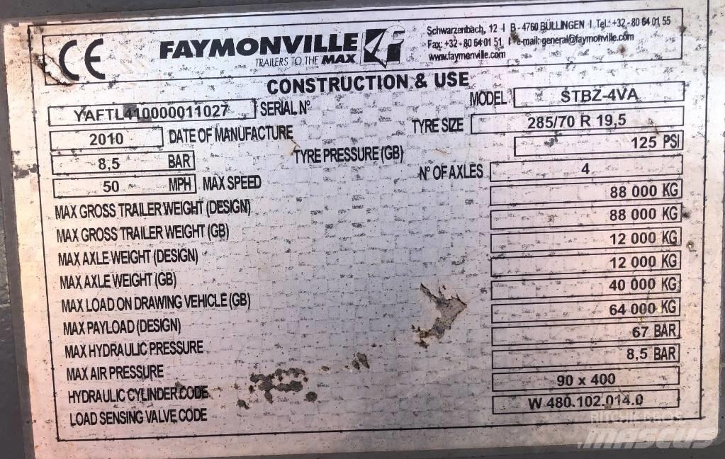 Faymonville STBZ-4VA Maskintransporter