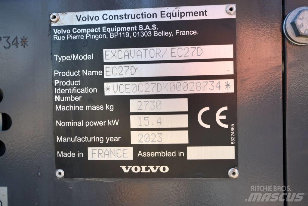 Volvo EC 27 D Minigrävare < 7t