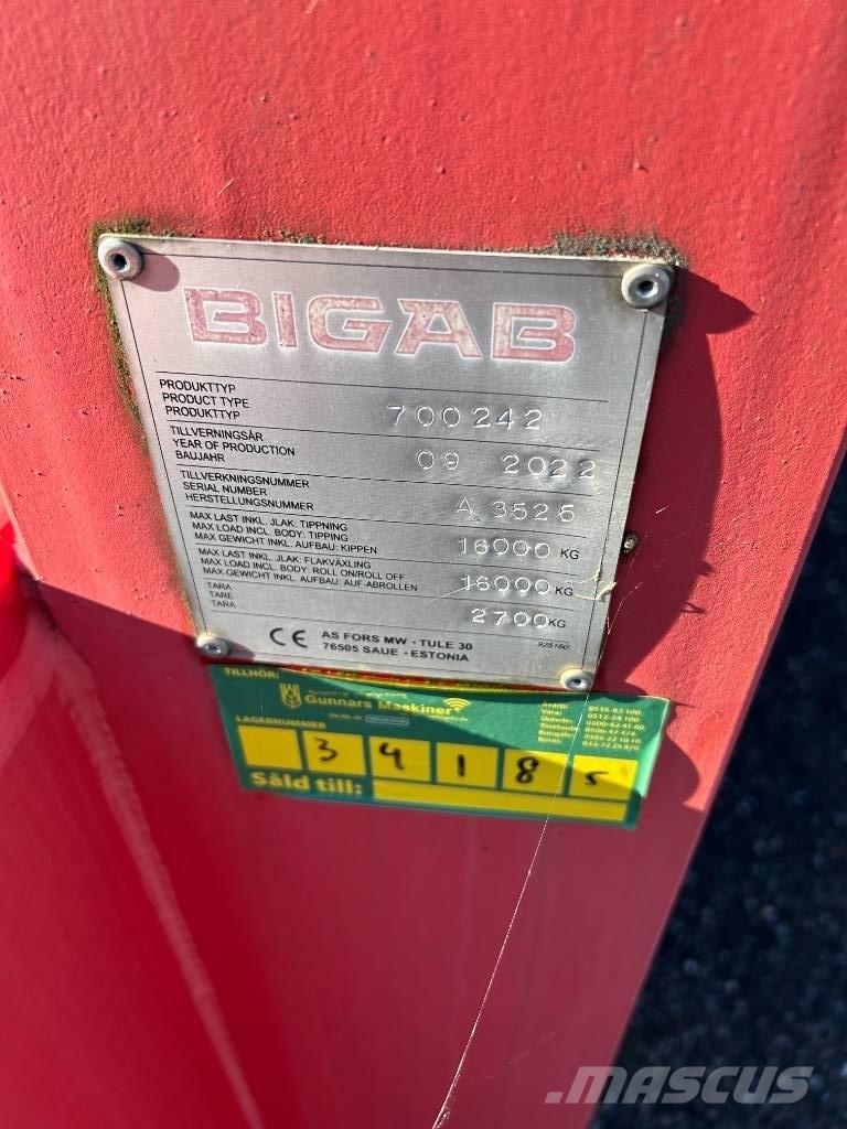 Bigab 242 SCHAKTFLAK Växelflak-/Containersläp