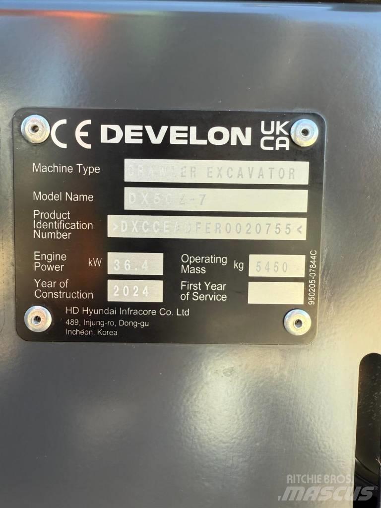 Develon DX 50 Z-7 Minigrävare < 7t
