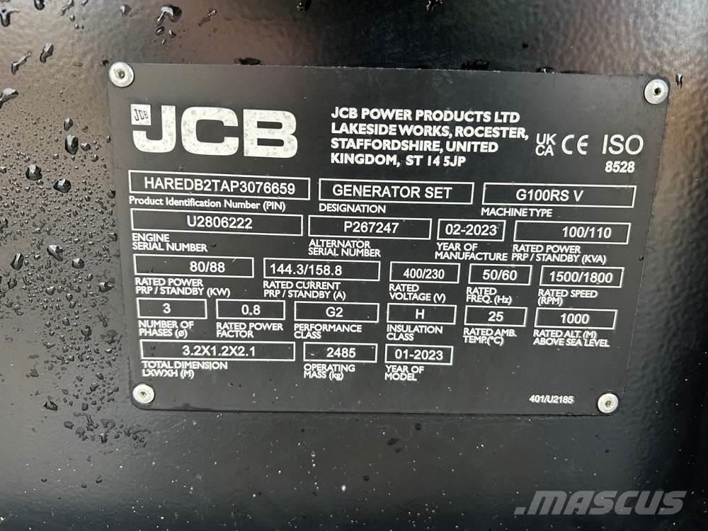 JCB G100RS Dieselgeneratorer
