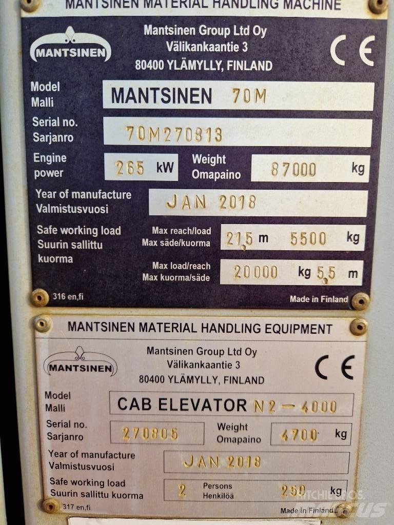 Mantsinen 70M Materialhantering - Övriga