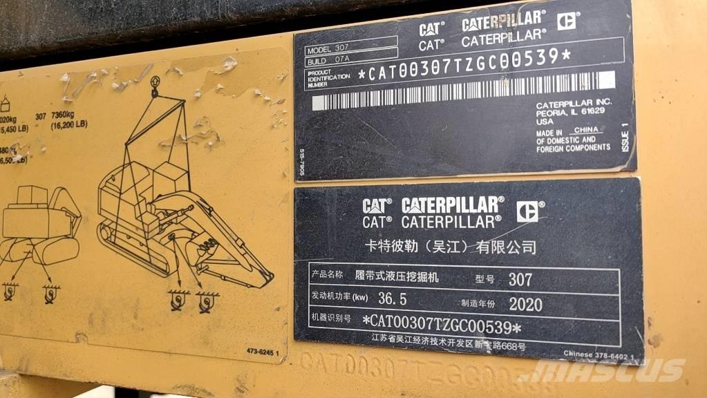 CAT 2020 CAT 307 Minigrävare < 7t