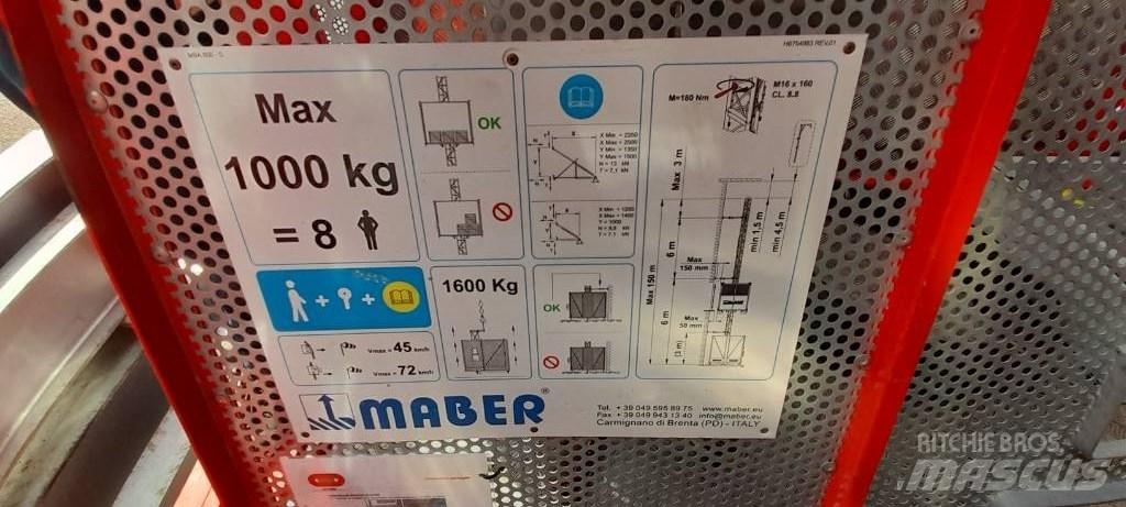  MABER MB A 800 Lyftblock, vinschar och materialhissar