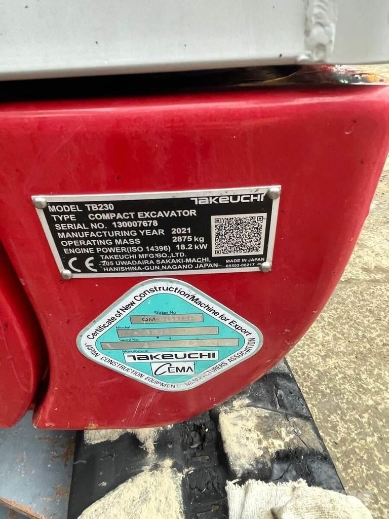 Takeuchi TB230 V3 Minigrävare < 7t