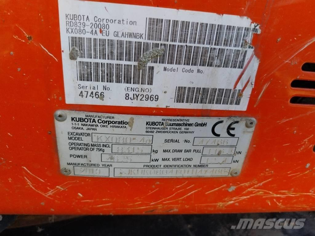 Kubota KX 080-4 Midigrävmaskiner 7t - 12t