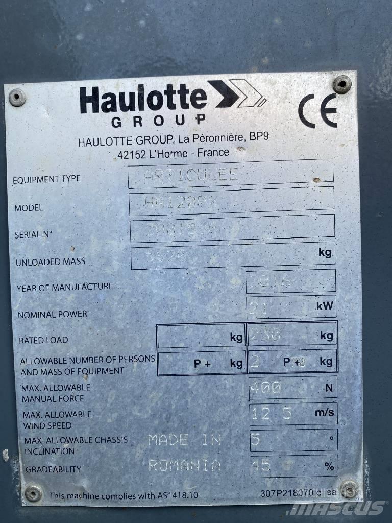 Haulotte HA 120 P Bomliftar