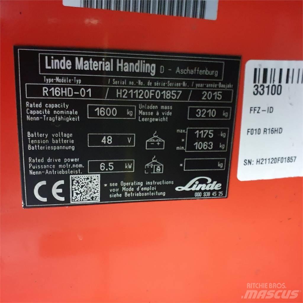 Linde R16HD Skjutstativtruck