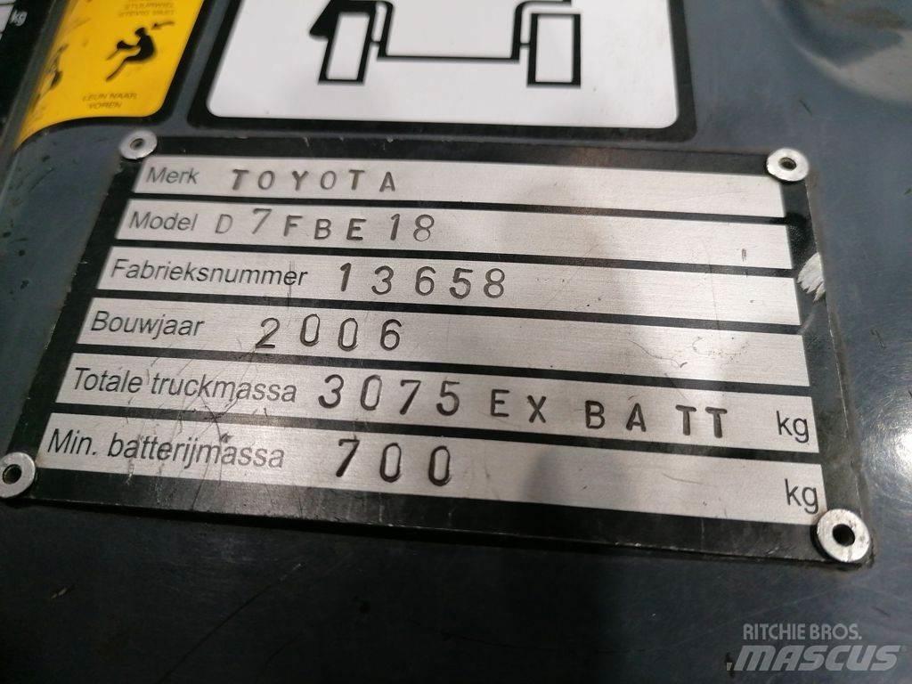 Toyota 7FBEF18 Elmotviktstruckar