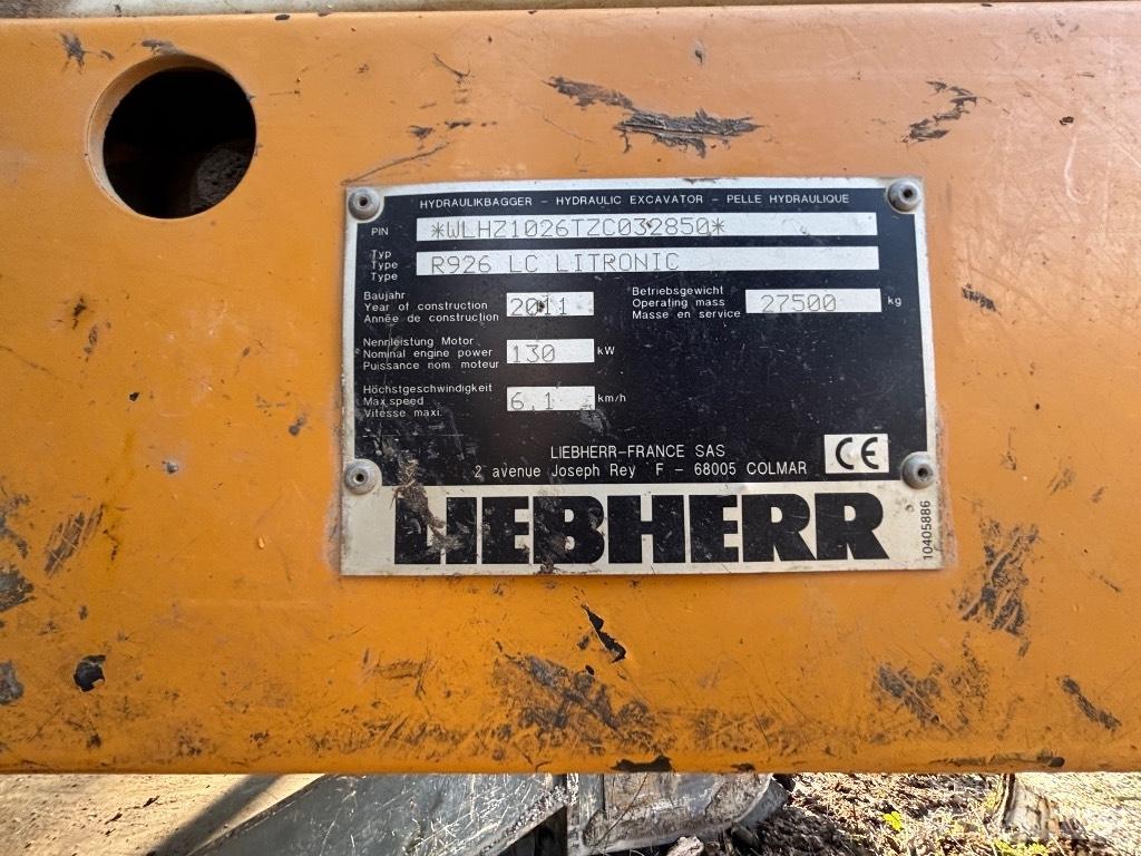 Liebherr R 926 LC NL Grävmaskiner med lång räckvidd