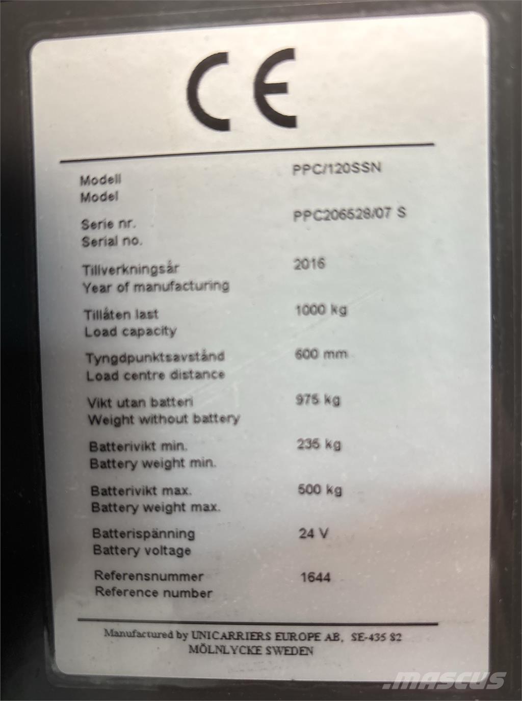 Atlet PPC120 Plocktruck, låglyftande