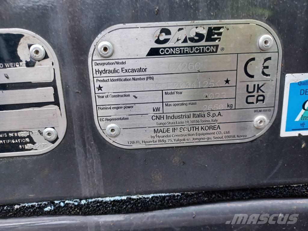 CASE CX 26 C Minigrävare < 7t
