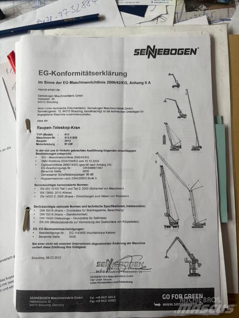 Sennebogen 613 R Bangående Kranar