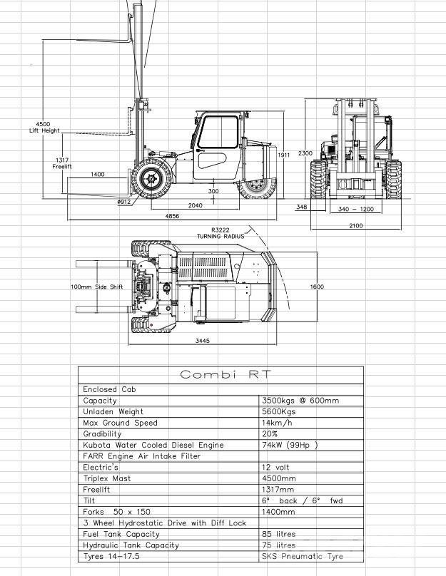 Combilift RT 3500 Terrängtruck