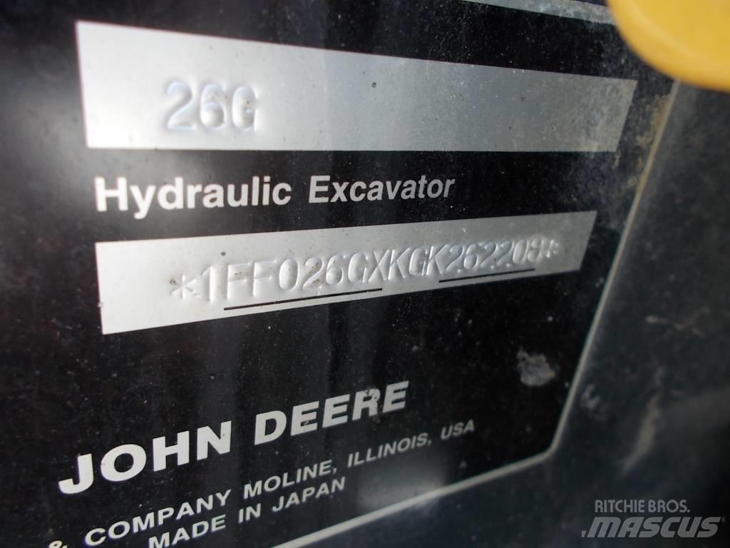 John Deere 26G Minigrävare < 7t