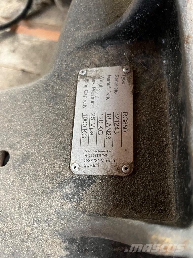 Rototilt R850 Entreprenad - Övrigt