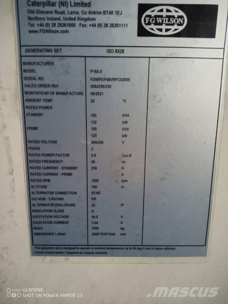 FG Wilson P 165-5 Dieselgeneratorer