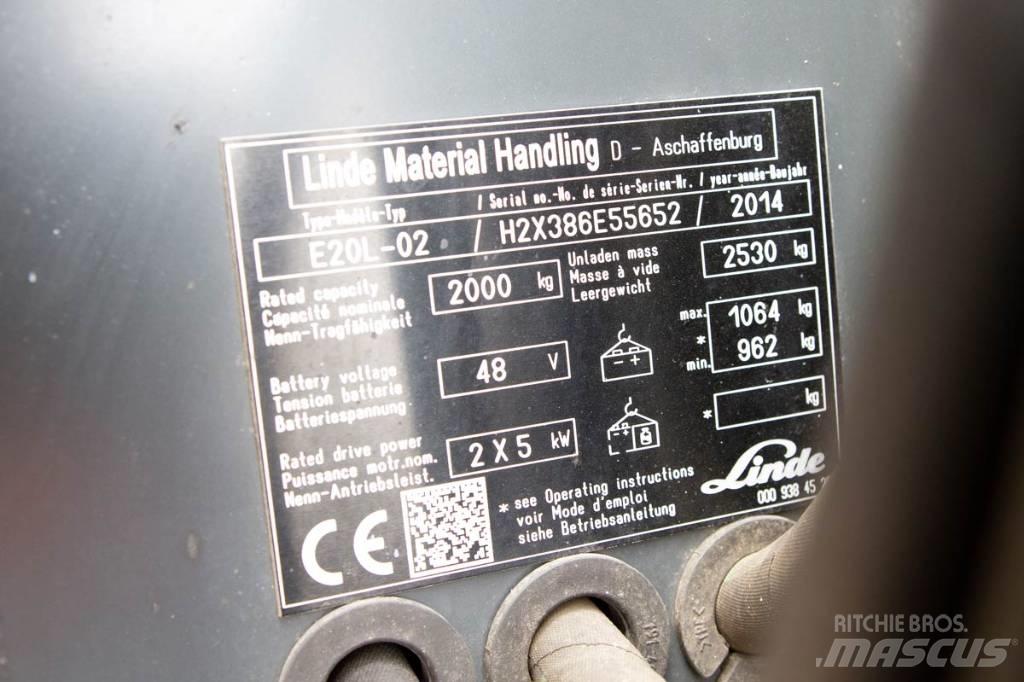 Linde E20L-02 Elmotviktstruckar