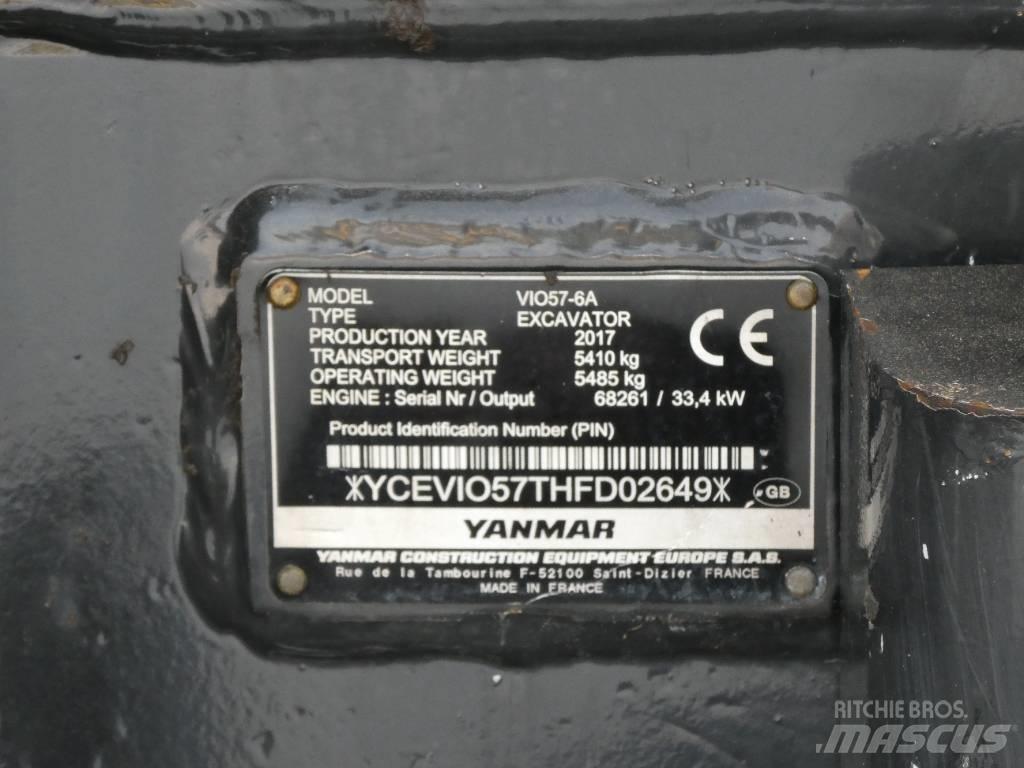Yanmar Vio 57-6A Minigrävare < 7t