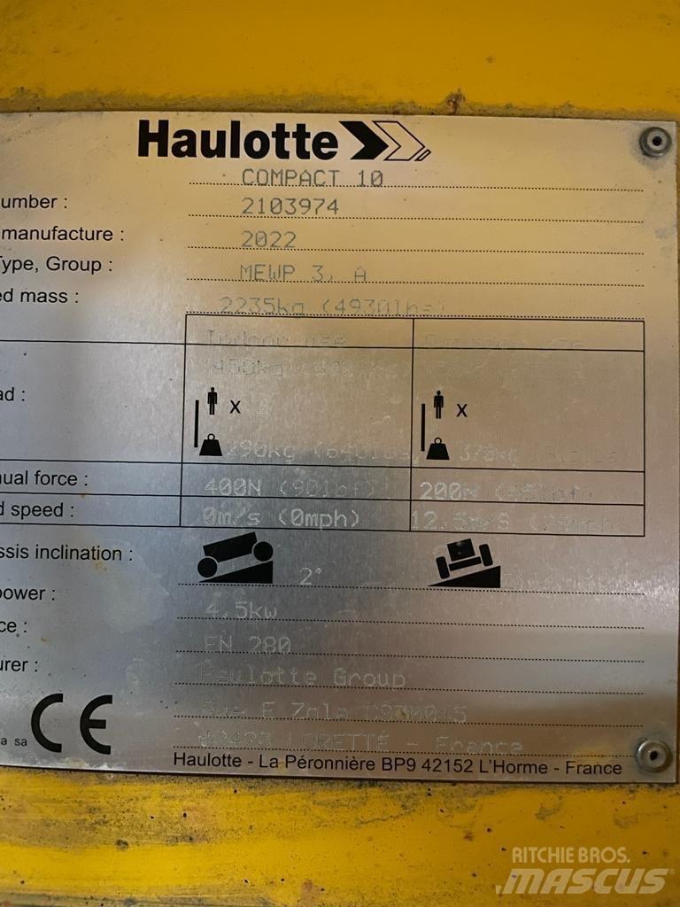 Haulotte Compact 10 Saxliftar