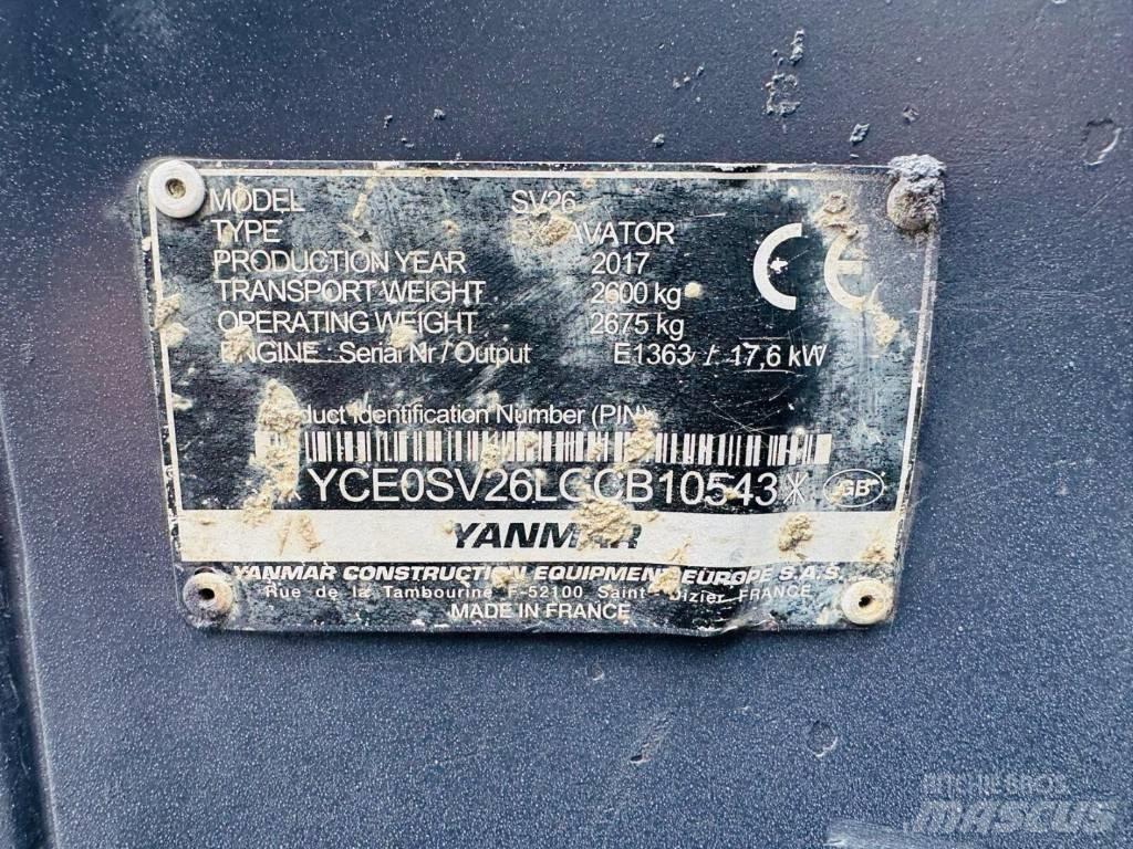 Yanmar SV 26 Minigrävare < 7t
